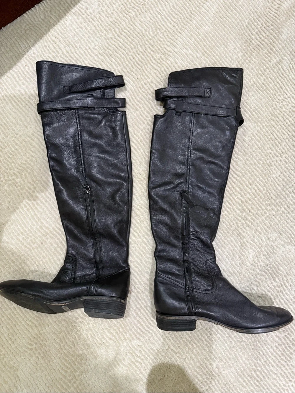 Sam Edelman Over Knee Boots w Button Trim 9 Black Elena Gilbert Vampire Diaries